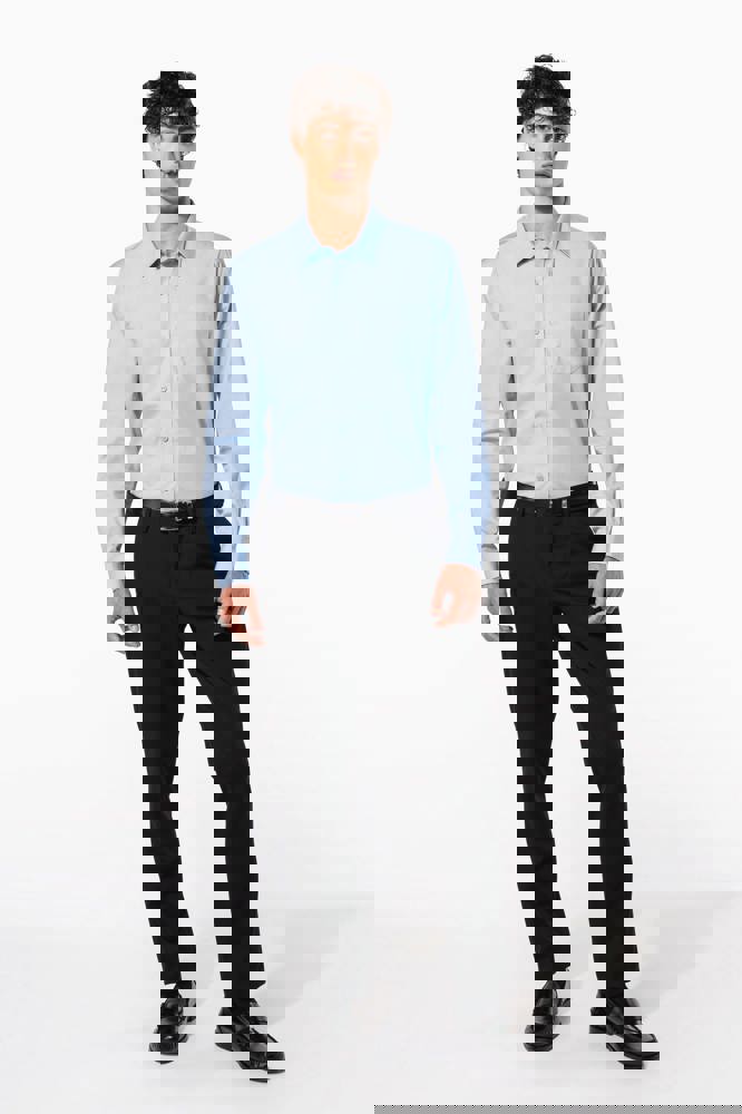 K541C - Heren poplin overhemd lange mouwen