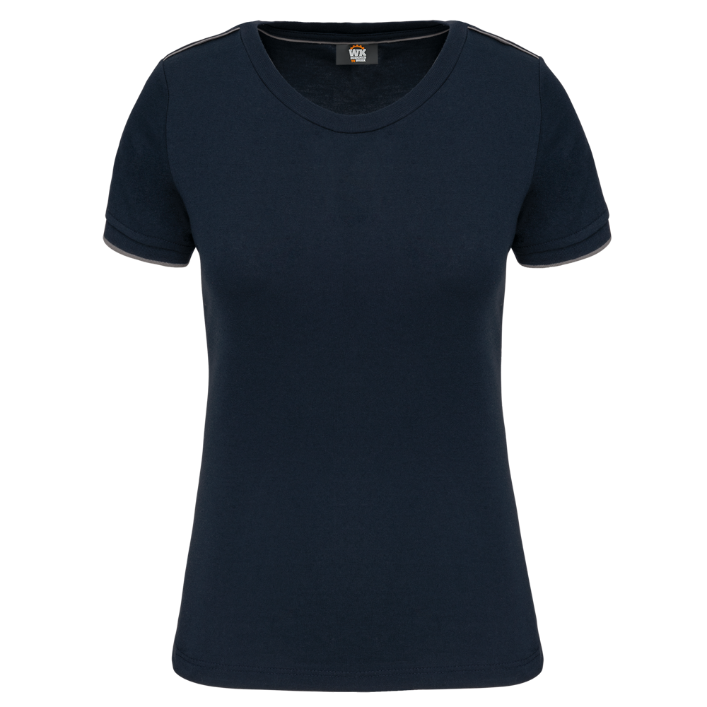 WK3021 - Dames-t-shirt Day To Day korte mouwen - Navy / Silver
