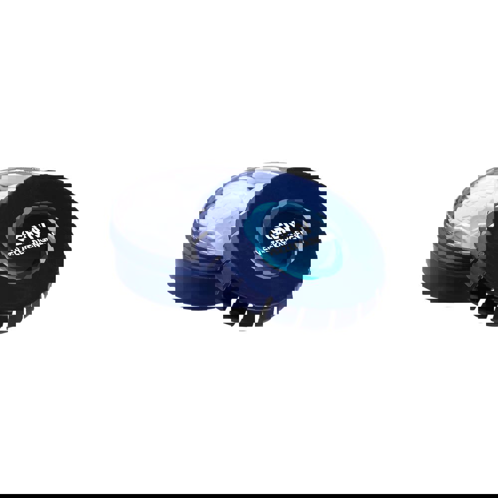 Mini clic-clac blikje met vorm pepermunt - Blauw