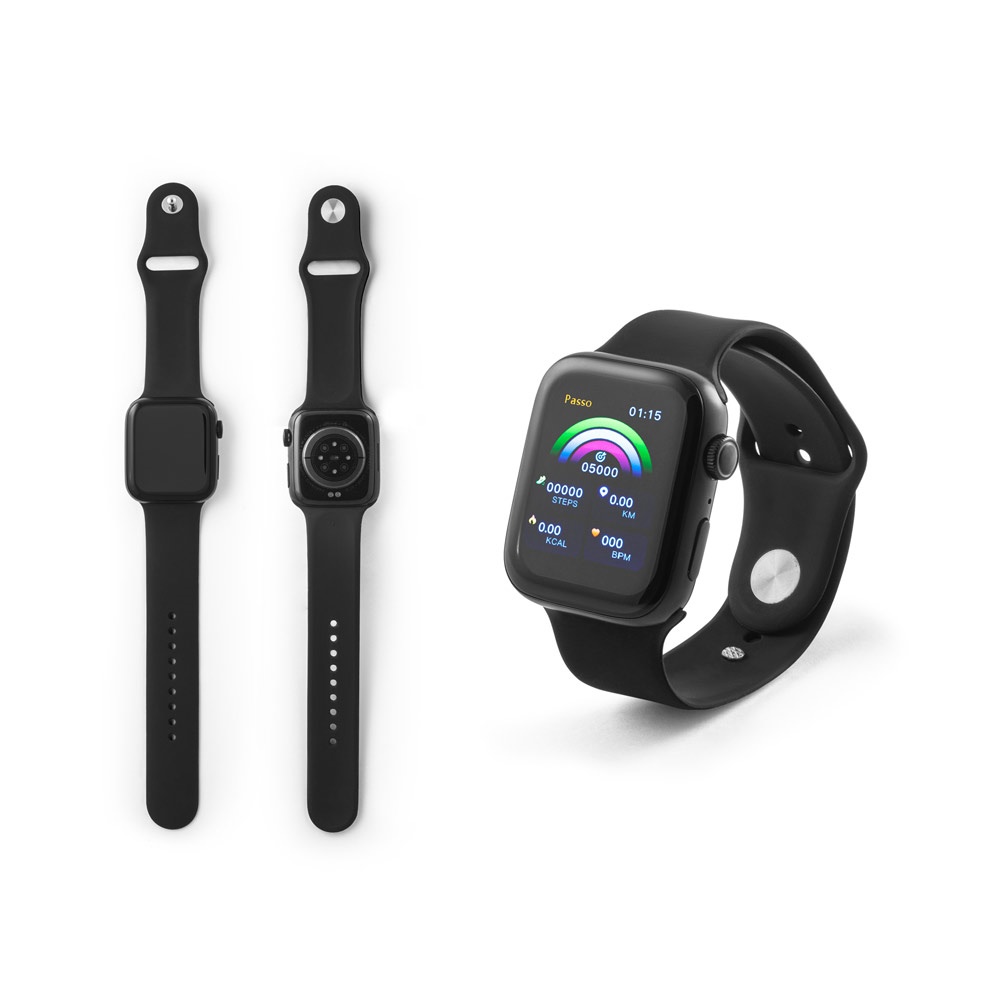 WILES. Smartwatch met 1.85" scherm, IPX4 en een 3-daagse batterijlevensduur en siliconen horlogebandje