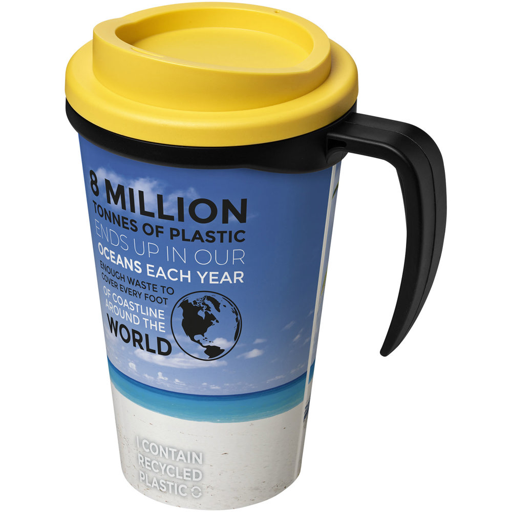 Brite Americano® grande 350 ml geïsoleerde beker - Zwart, Geel