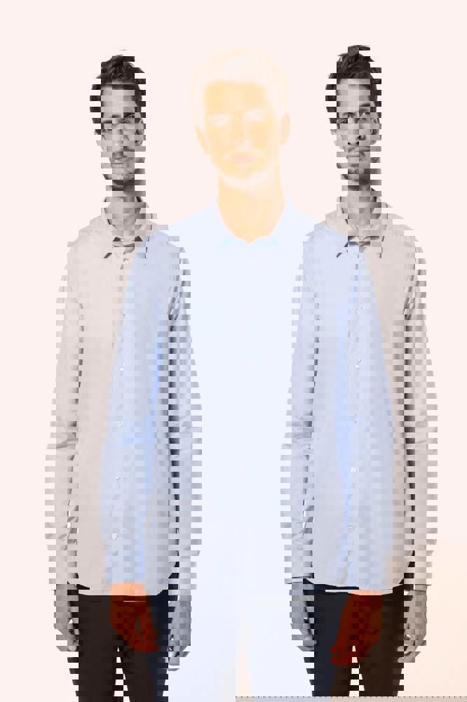 PK504 - Popeline Herenoverhemd met lange mouwen