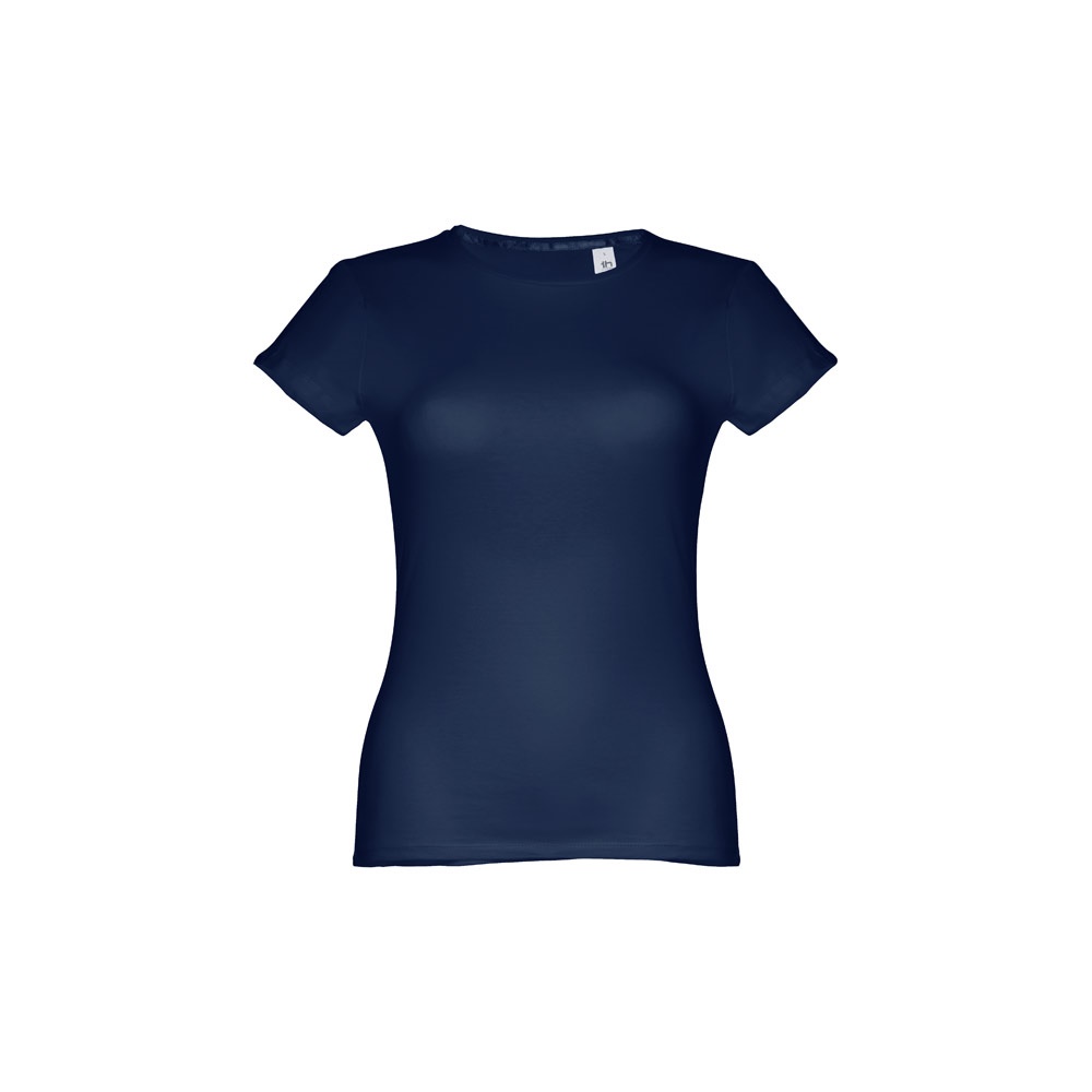 THC SOFIA. Katoenen dames-T-shirt met riem - Blauw