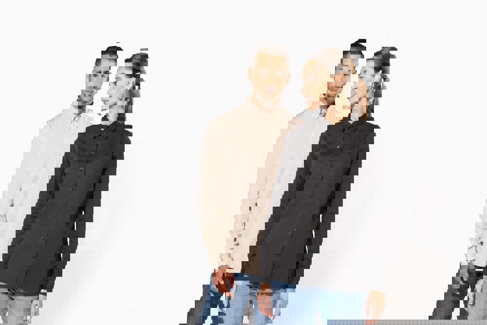 K586 - Herenoverhemd met lange mouwen van katoen Nevada