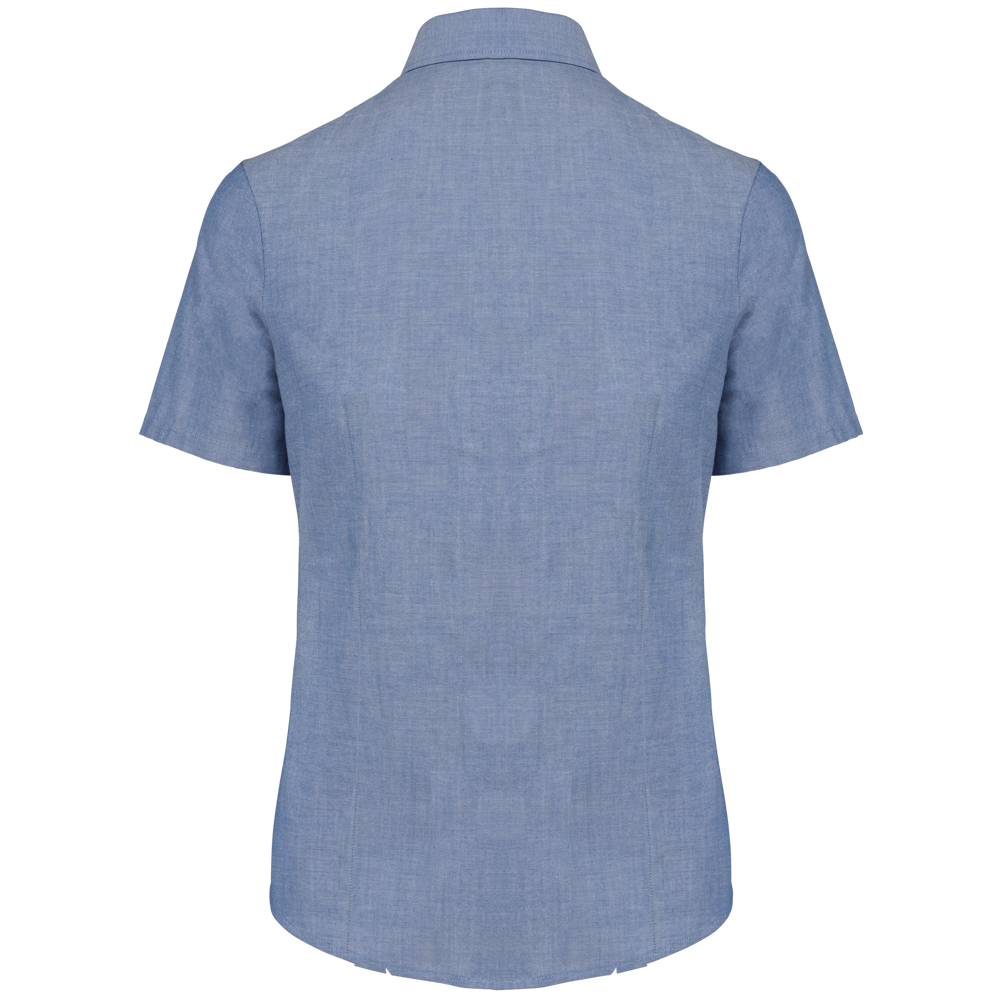 K536C - Dames Oxford blouse korte mouwen