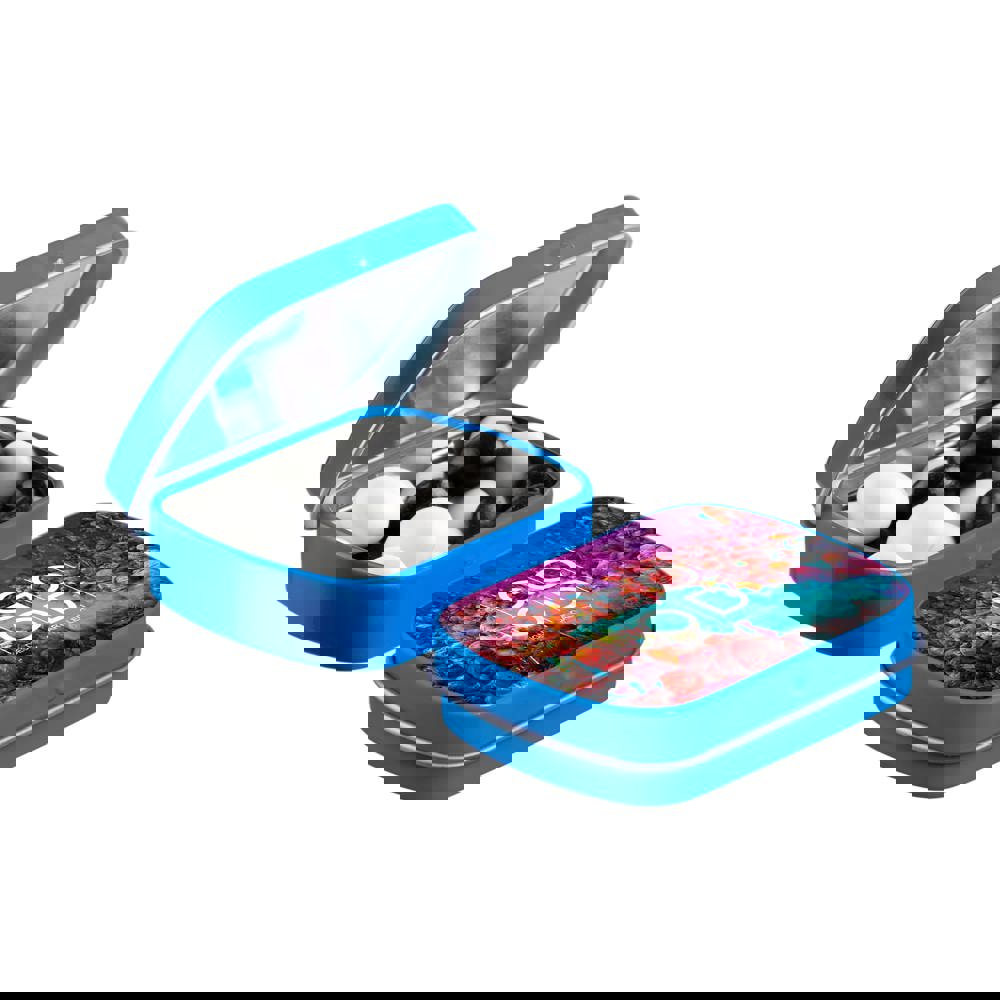 Mini scharnierblikje met snoep - Kobalt