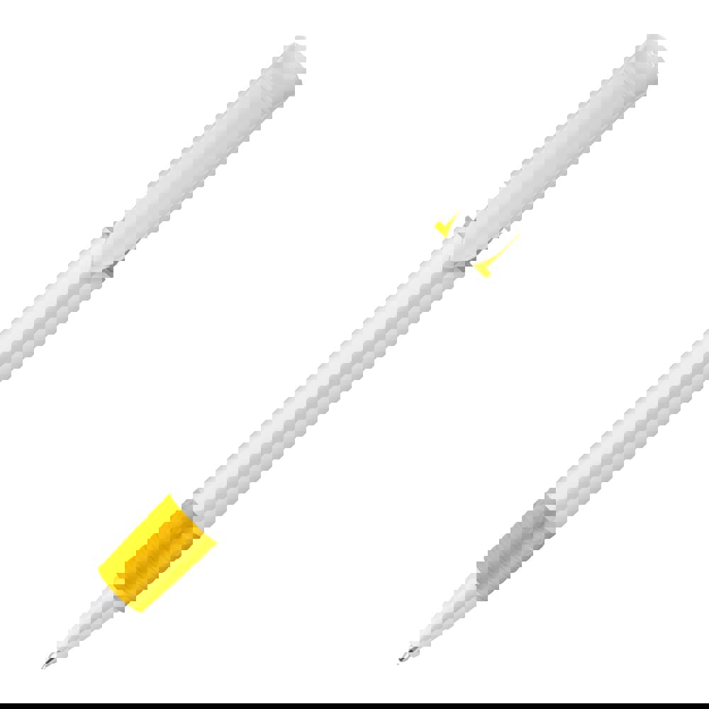 Balpen S40 Grip hardcolour - Wit / Geel