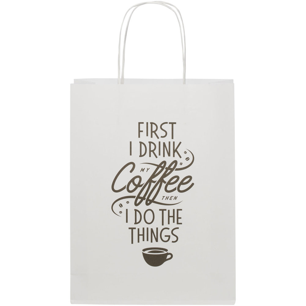 Papieren tas 120 g/m2 gemaakt van kraftpapier met gedraaide handgrepen - 24 x 9 x 32 cm