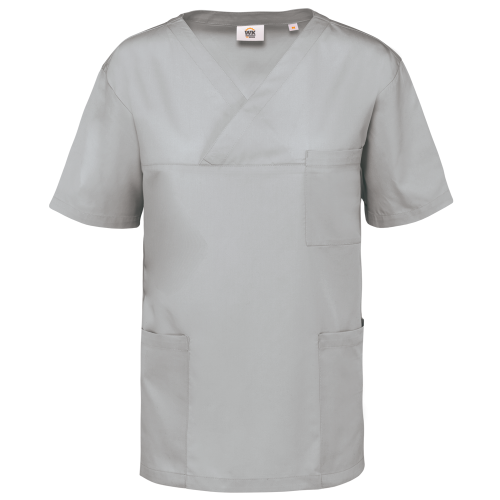 - Unisex tuniek met korte mouwen in polykatoen - Snow Grey