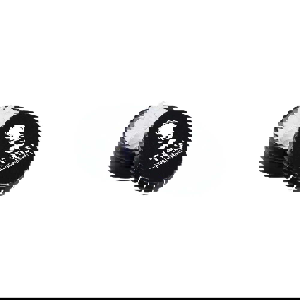 Super mini clic-clac blikje gevuld met pepermunt - Mat zwart