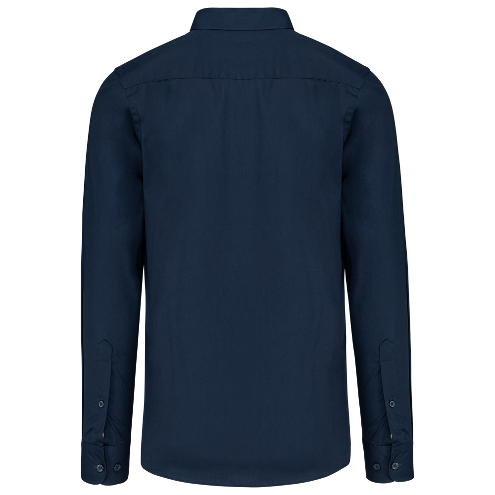 K513C - Herenoverhemd in popeline met lange mouwen
