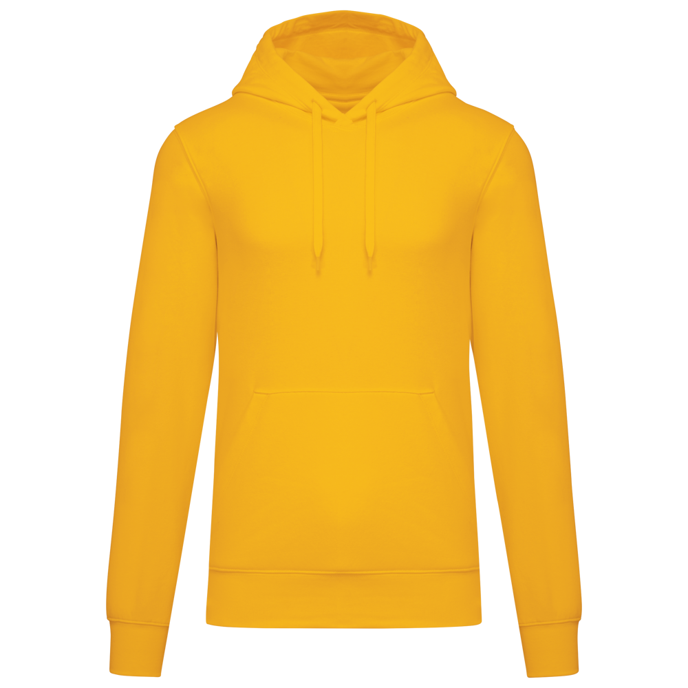 - Ecologische herensweater met capuchon - Yellow