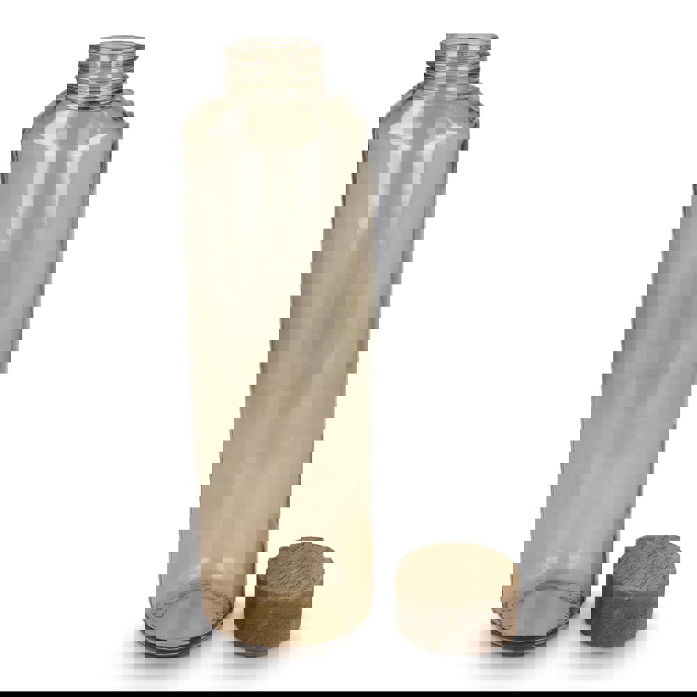 InSideOut Gerecyclede glazen Waterfles ReuuZ met houten dop 650 ml