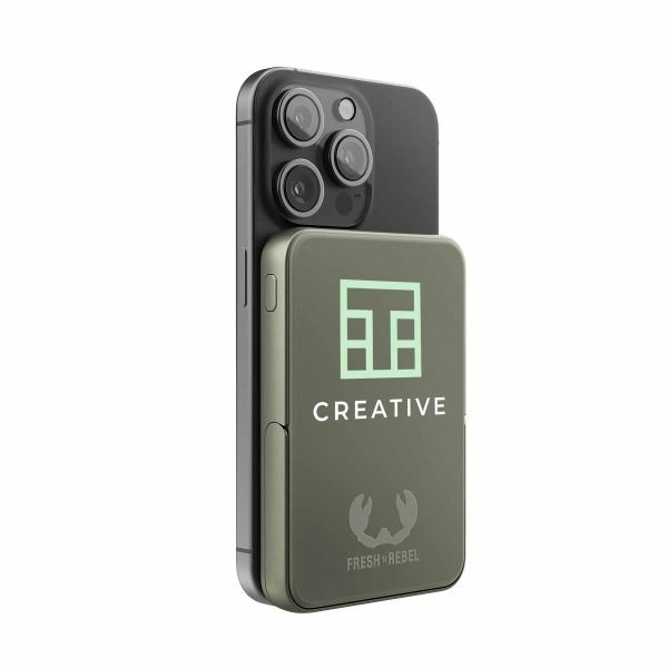 Fresh 'n Rebel Magnetic Wireless Powerbank 5000 mAh- Dried Green