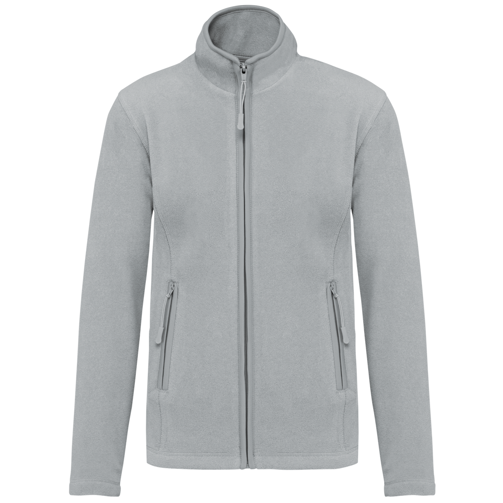 - Microfleece met rits dames - Snow Grey
