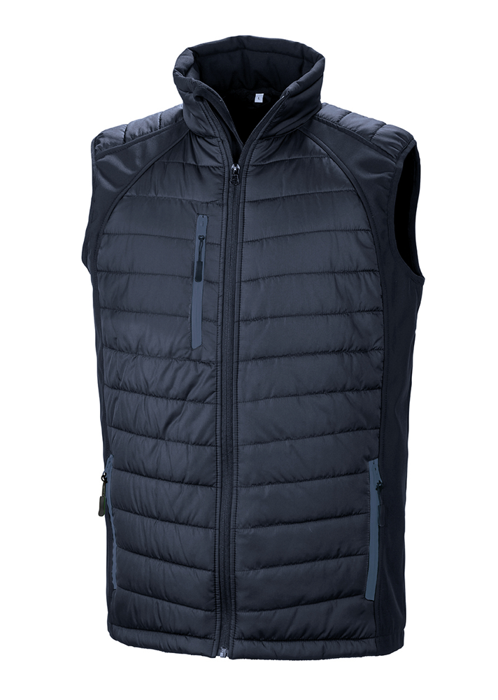 R238X - Black compass gewatteerde softshell bodywarmer - Navy / Navy