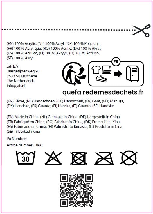 Touchscreen handschoenen met label 