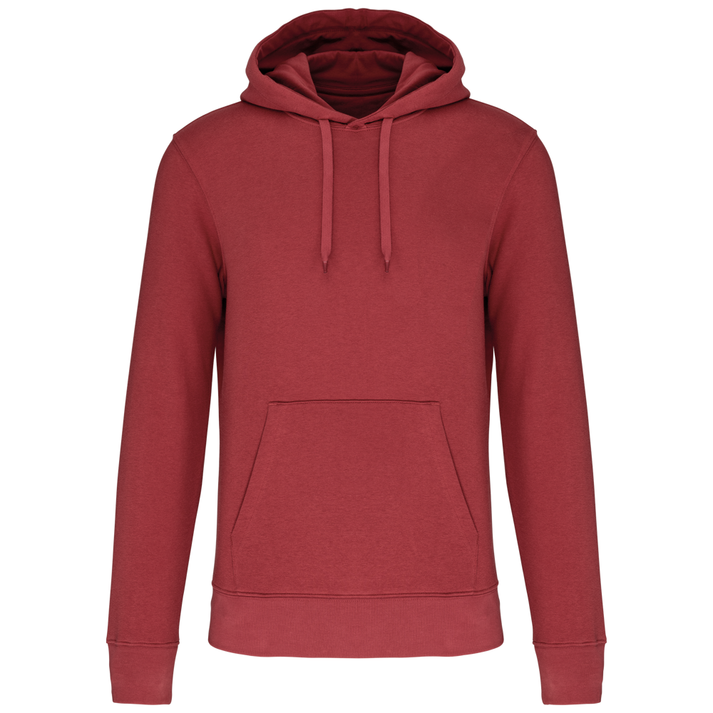 - Ecologische herensweater met capuchon - Terracotta Red