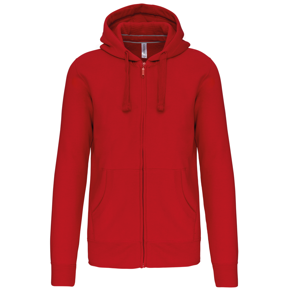 - Hooded Sweater Met Rits - Red