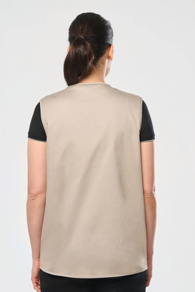 WK609 - Gevoerde unisex bodywarmer van polykatoen multizakken