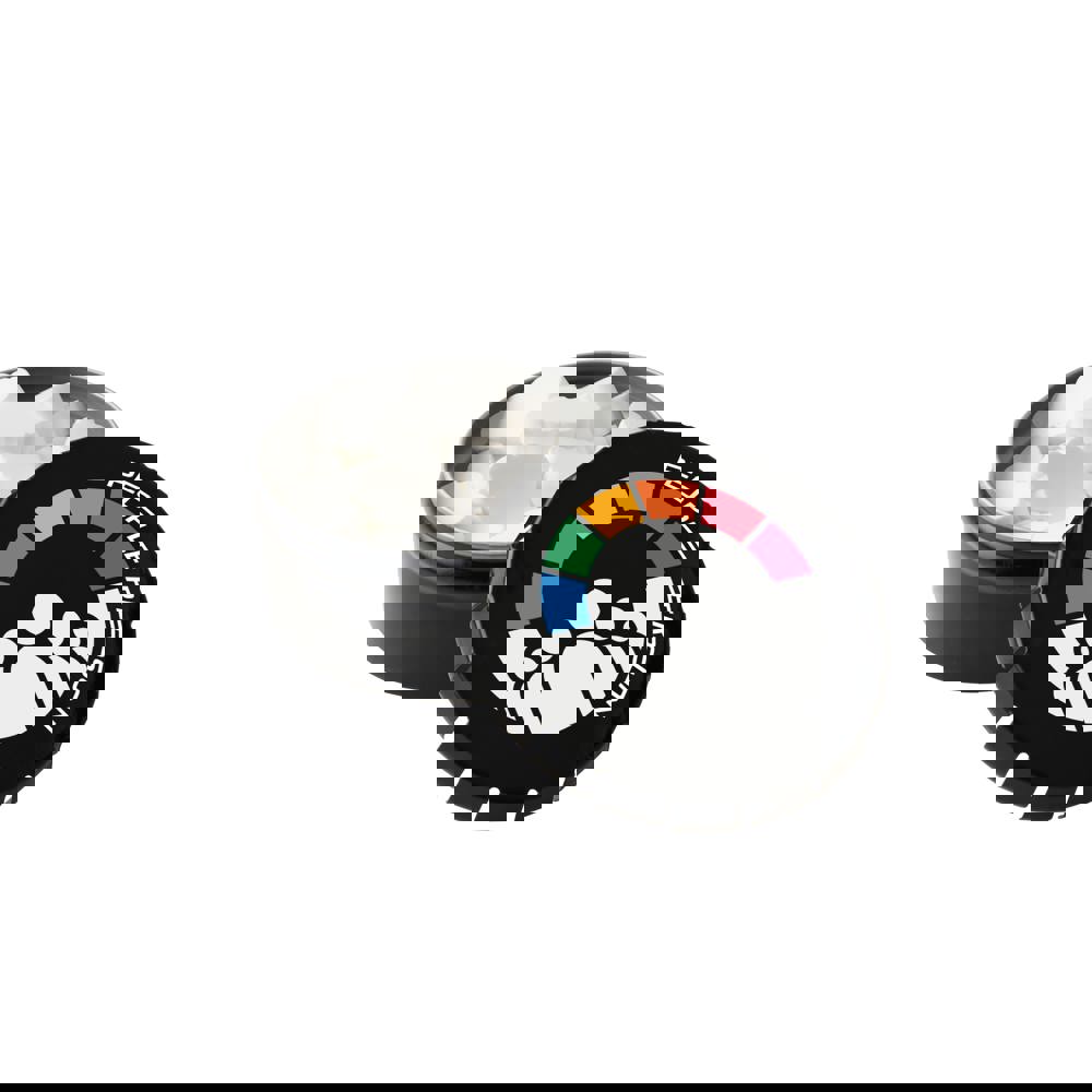 Hoog mini clic-clac blikje met vorm pepermunt - Zwart