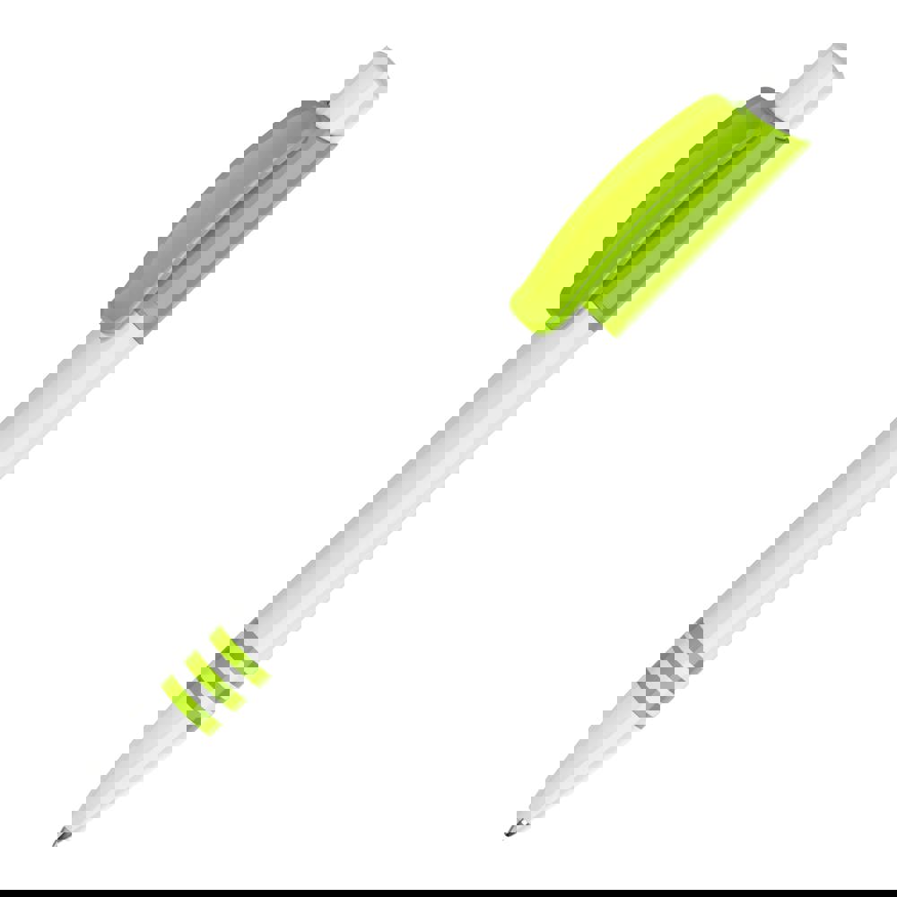 Balpen Tropic hardcolour - Wit / Lichtgroen