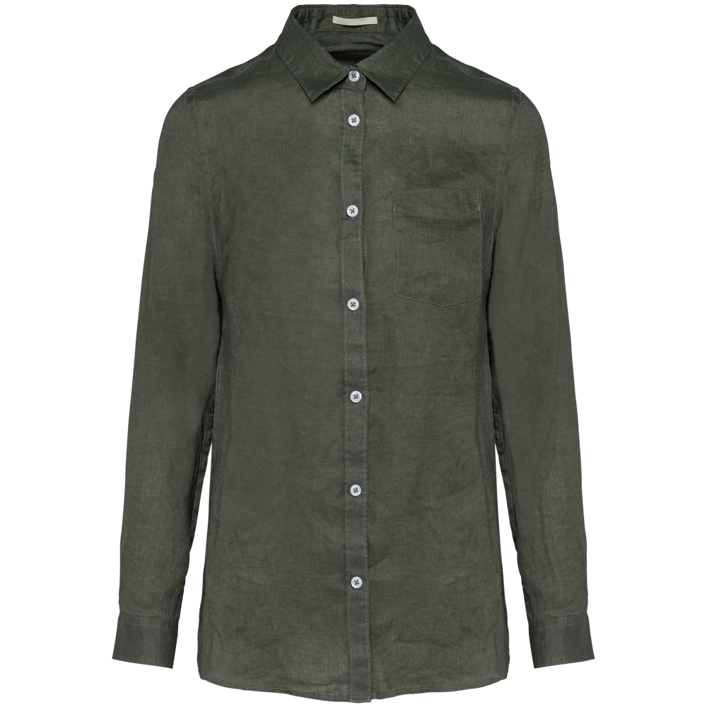 SP505 - Linnen damesblouse - Organic Khaki