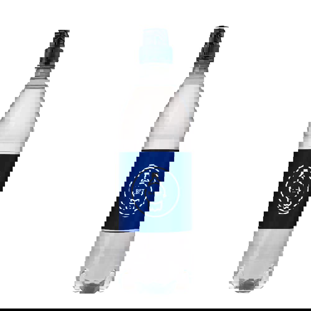 Bronwater 500 ml met sportdop - Transparant/blauw