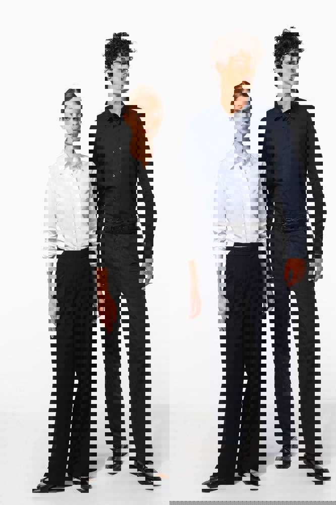 K513C - Herenoverhemd in popeline met lange mouwen