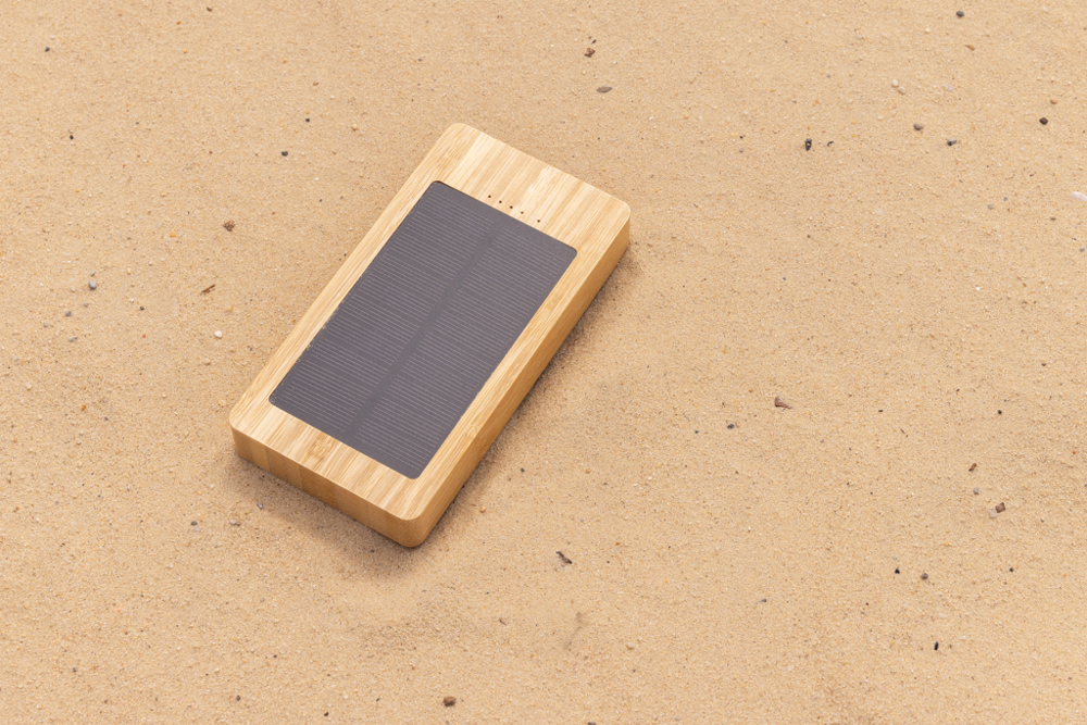 Sunwick 10.000 mAh bamboe solar powerbank