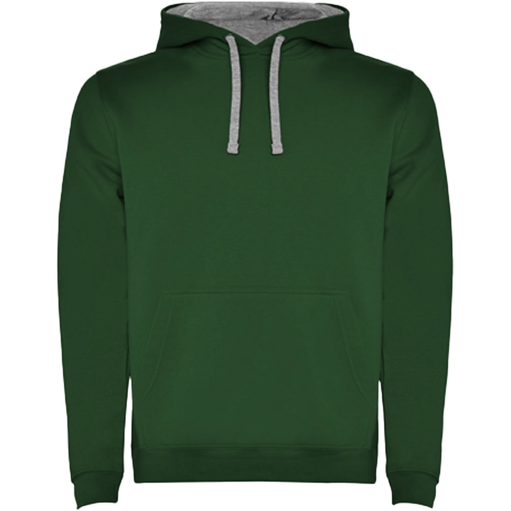 Urban hoodie voor heren - Flessengroen, Gemêleerd grijs