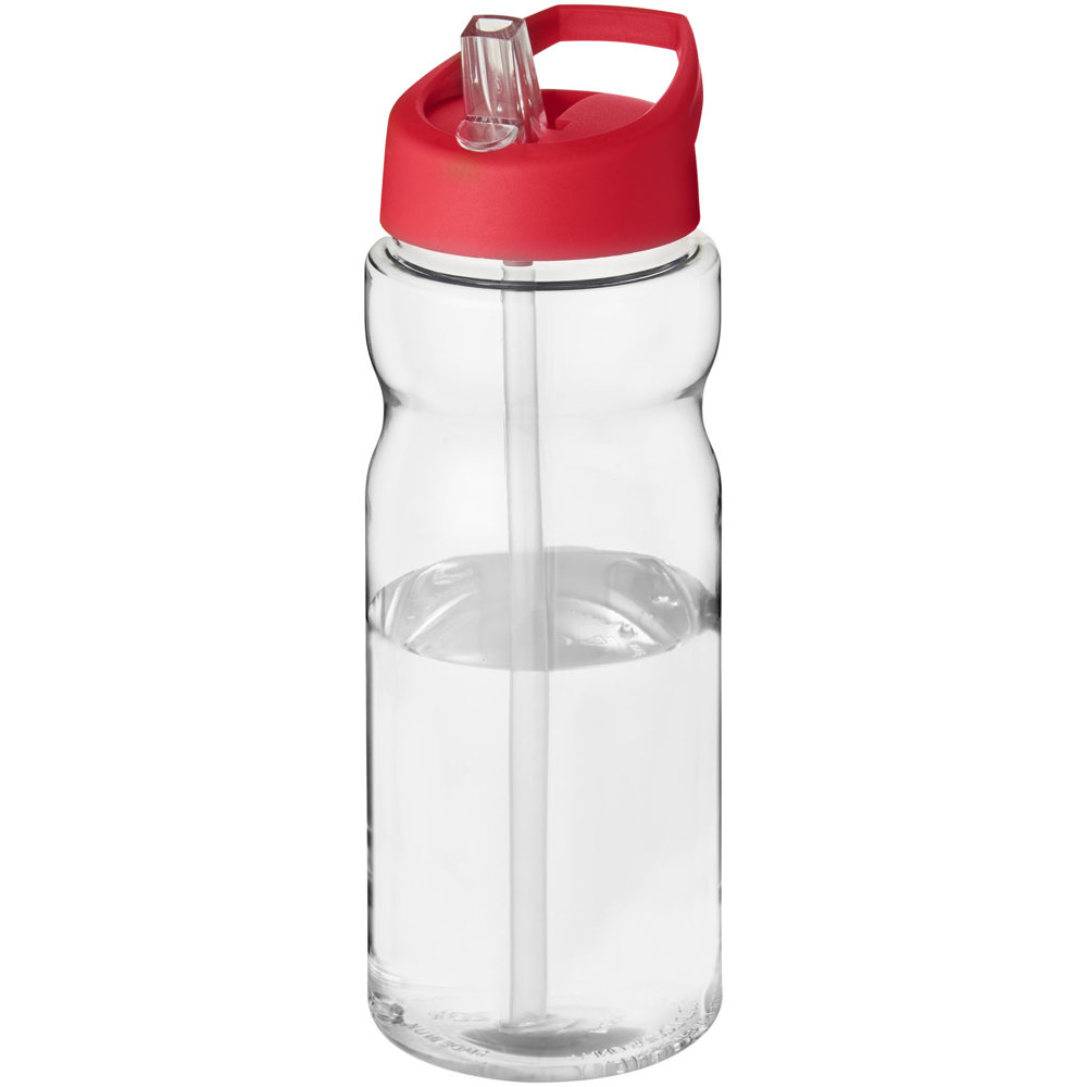H2O Active® Base Tritan™ 650 mlsportfles met tuitdeksel - Transparant helder, Rood