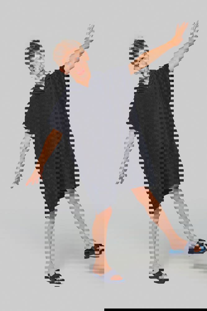 PA582X - Kinderponcho met capuchon van badstof