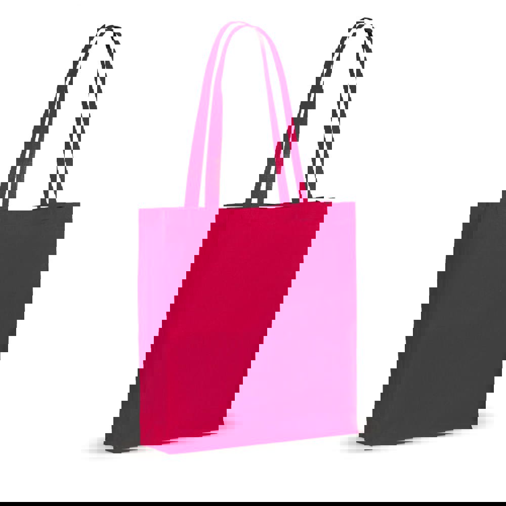 Schoudertas katoen OEKO-TEX® 140g/m² 38x10x42cm - roze