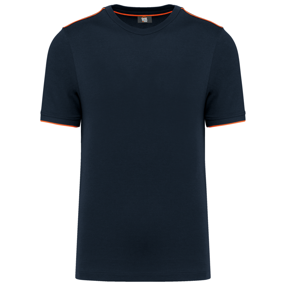 WK3020 - T-shirt Day To Day korte mouwen - Navy / Fluorescent Orange