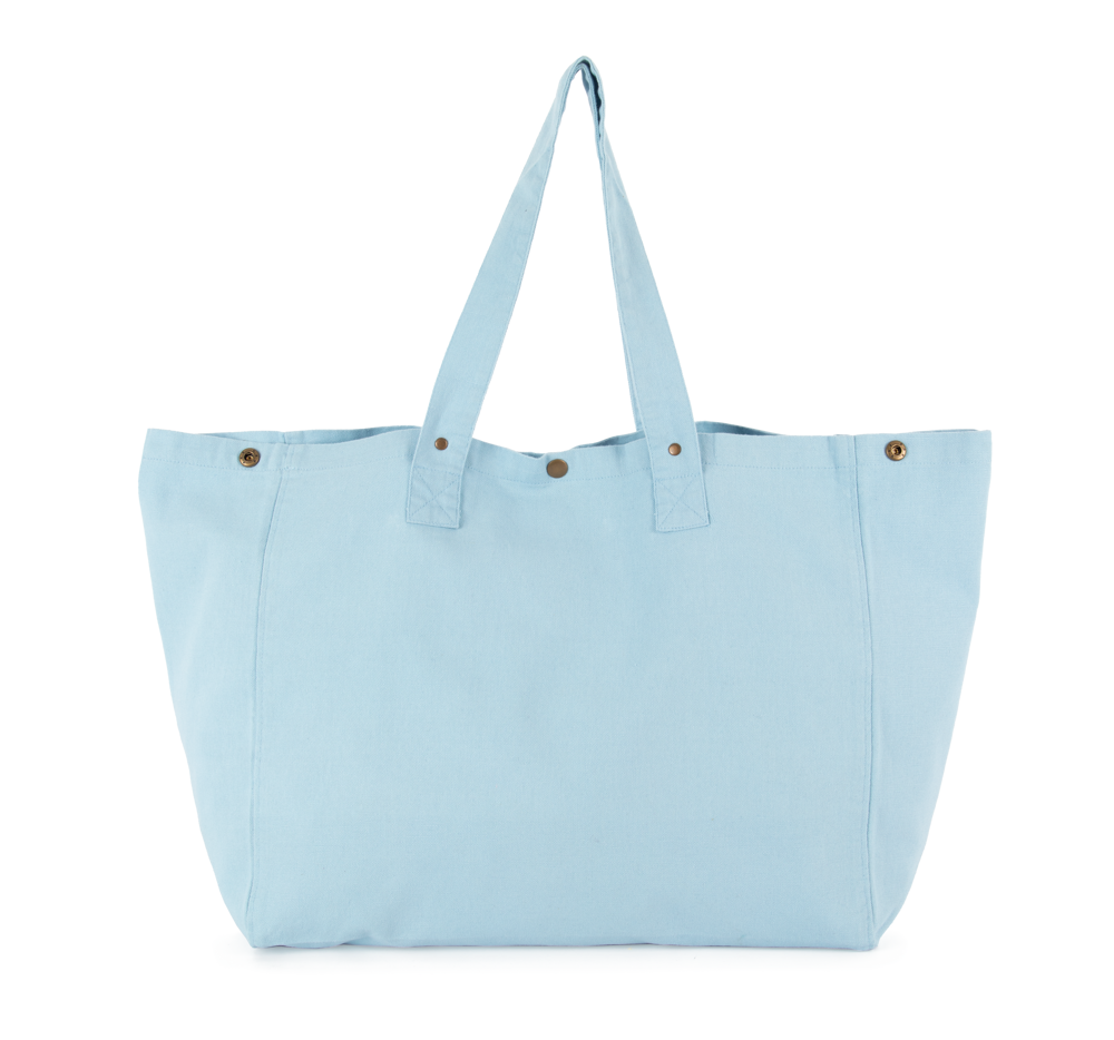 KI3208 - Shopper van verwassen katoen - Washed Dream Blue