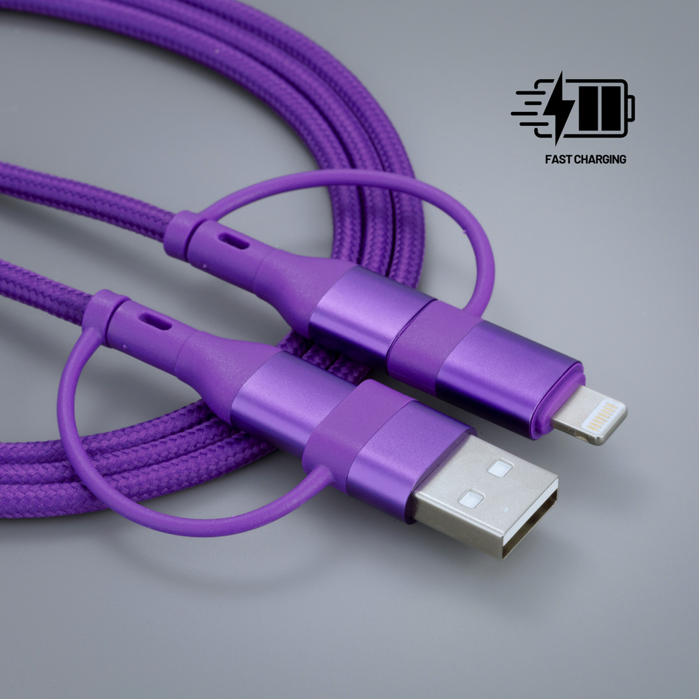 Opti Color oplaad- en datakabel - Paars