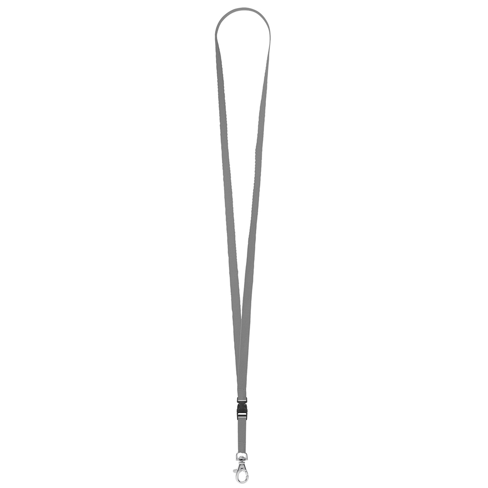 Keycord "standaard", breedte 10 mm - donkergrijs
