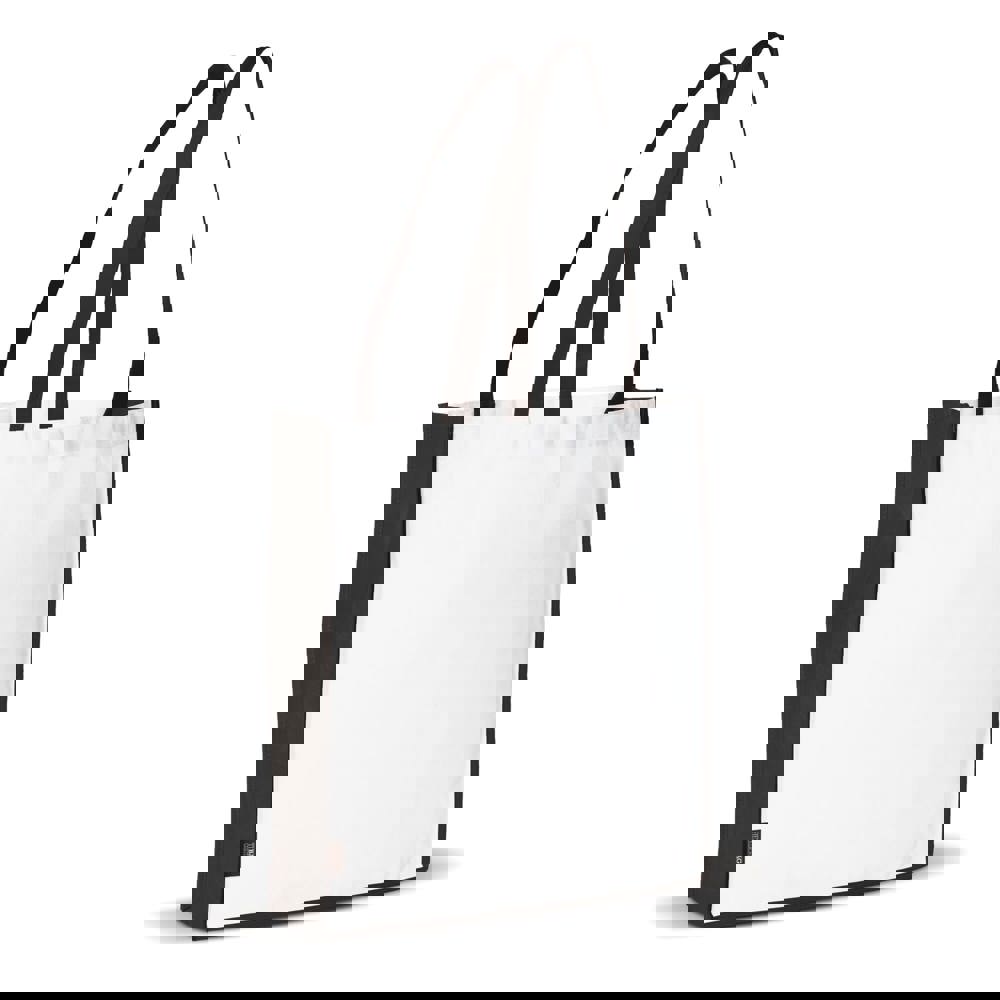 Schoudertas non-woven 75g/m² - Wit / Zwart