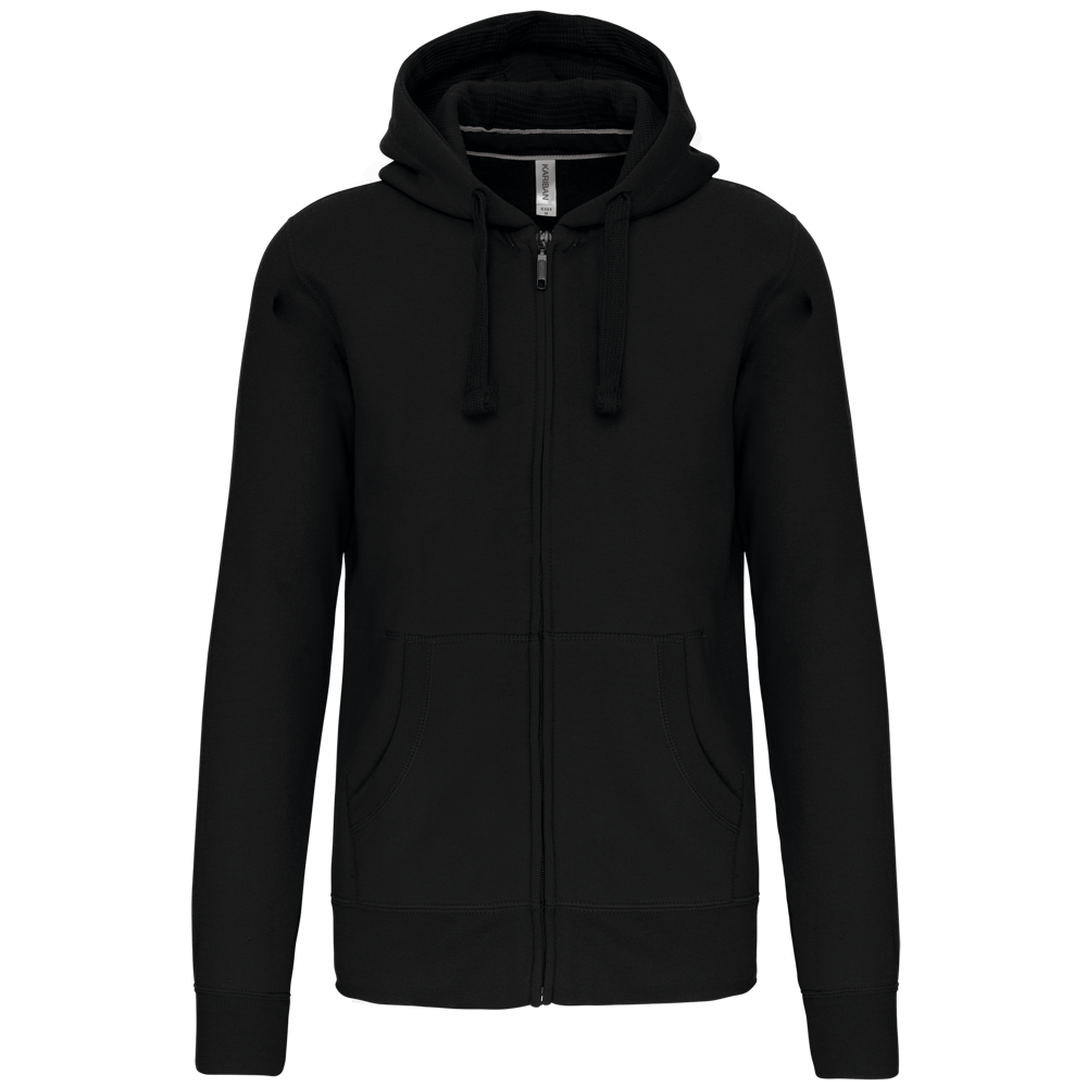 - Hooded Sweater Met Rits - Black