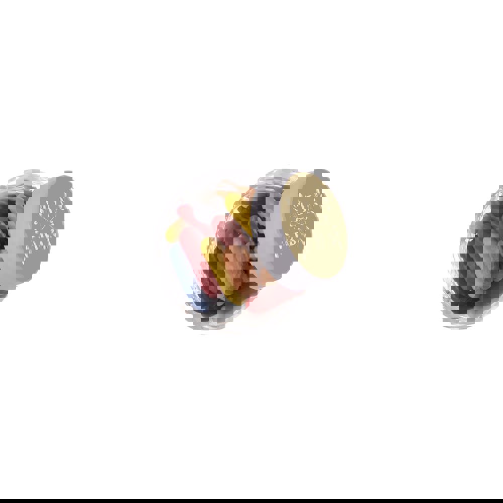 Micro glazen potje 50 ml, gevuld met snoep