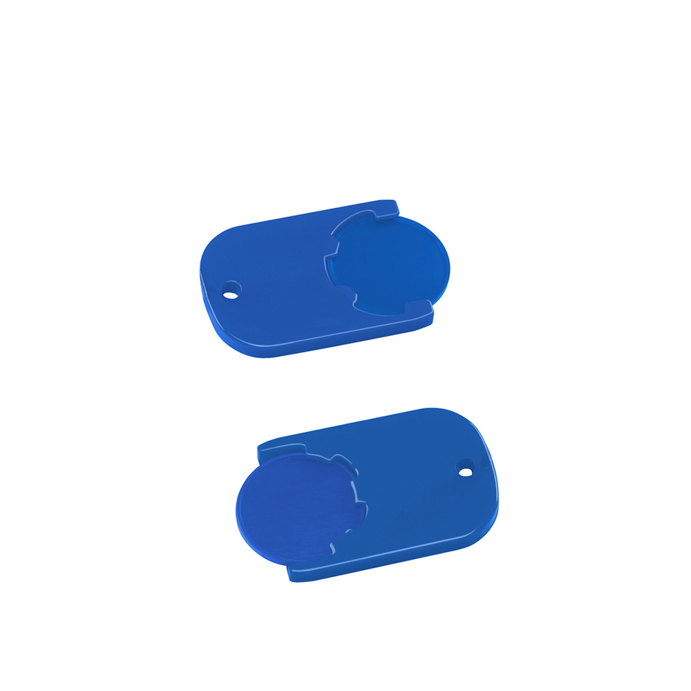 Chiphouder met winkelwagenmuntje 1€ "Gamma" - blauw/blauw
