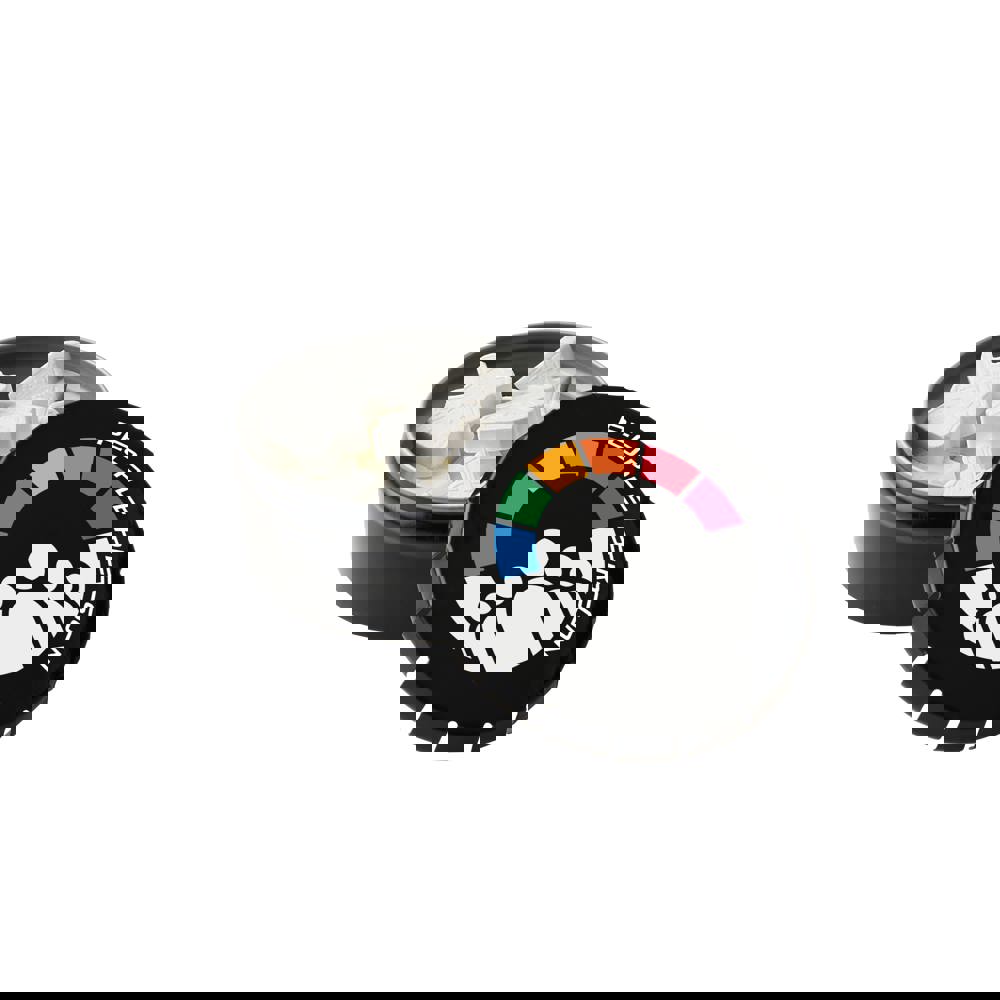 Hoog mini clic-clac blikje met vorm pepermunt