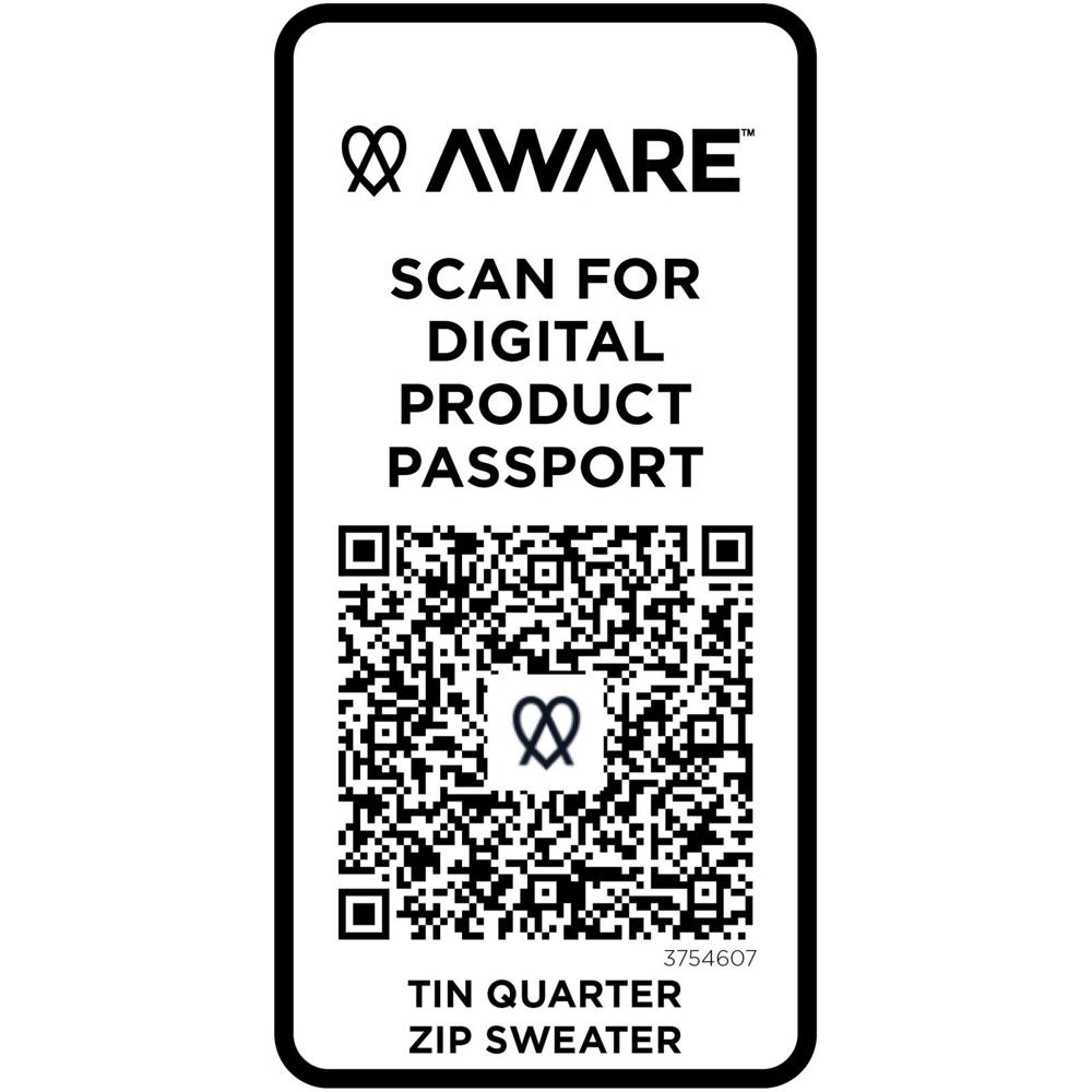 Tin uniseks Aware™ gerecyclede trui met kwartrits 