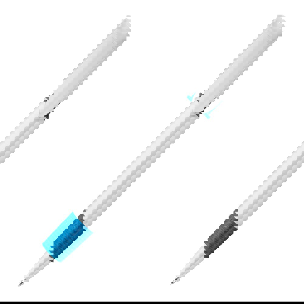 Balpen S40 Grip hardcolour - Wit / Blauw