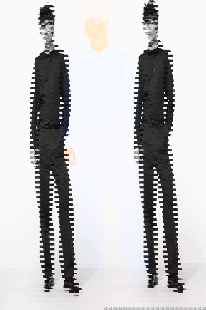 K513C - Herenoverhemd in popeline met lange mouwen