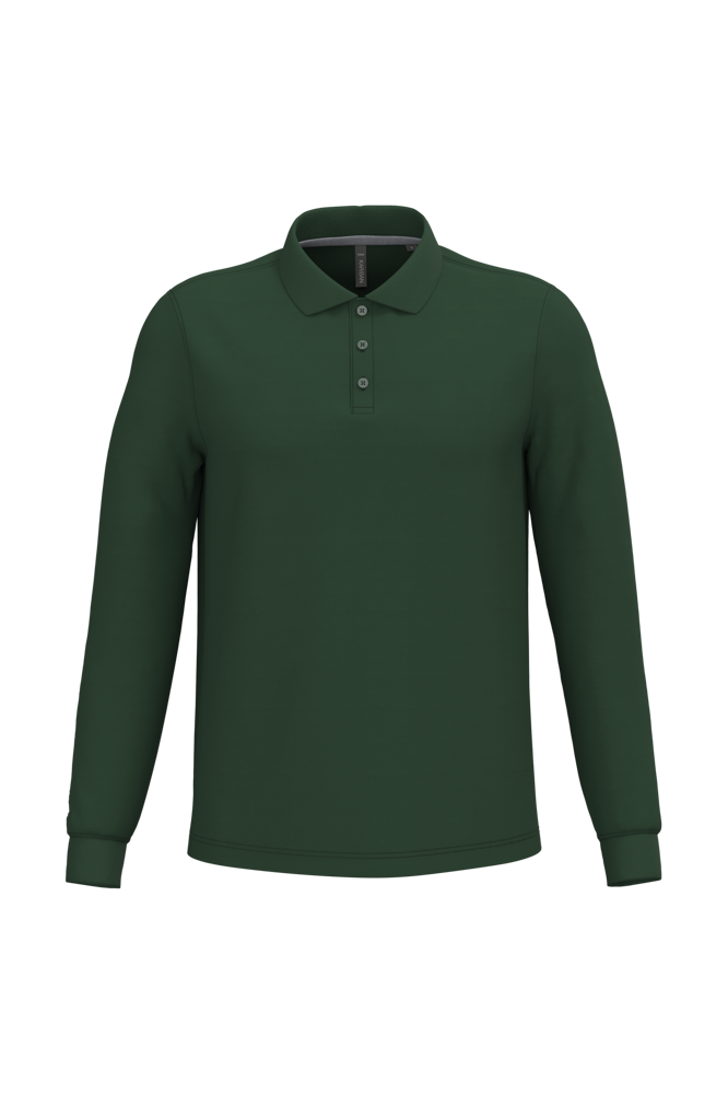 - Polo lange mouwen - forest green