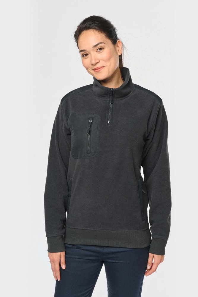 WK905 - Ecologishe fleece met ritskraag unisex