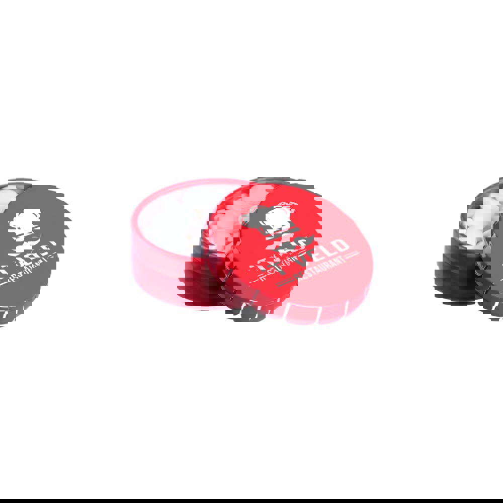 Super mini clic-clac blikje gevuld met pepermunt