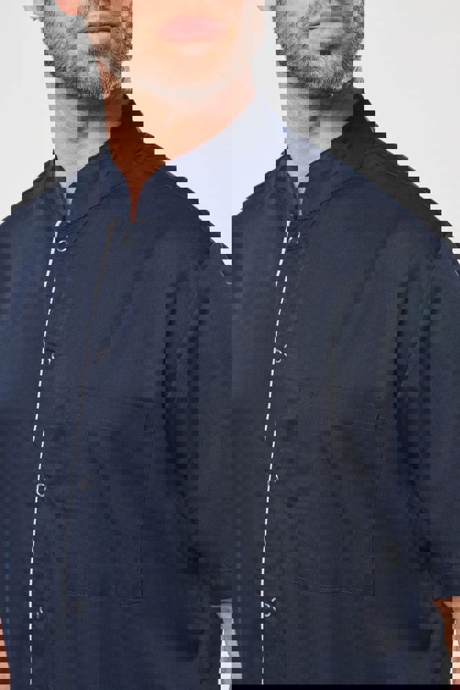 WK505 - Herenoverhemd in polykatoen met drukknopen